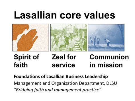 Lasallian Values .